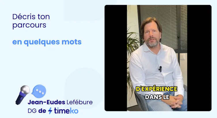 Interview de Jean-Eudes Lefébure, directeur général de Timeko